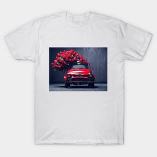 Where The Red Roses Grow - Fiat 500 in the 1960s T-Shirt